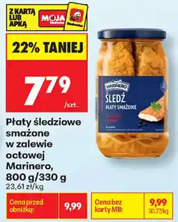 Biedronka Płatki śledzie w zalewie octowej Marinero oferta