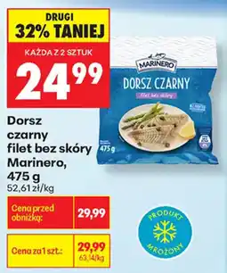 Biedronka Dorsz czarny filet bez skóry Marinero oferta