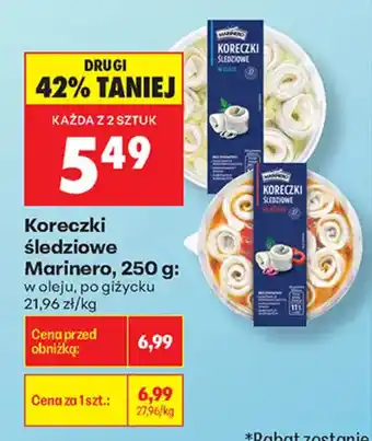 Biedronka Koreczki śledziowe Marinero oferta