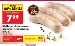 Biedronka Kiełbasa biała surowa premium Kraina Mięs oferta