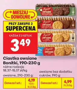 Biedronka Ciastka owsiane Bonitki oferta