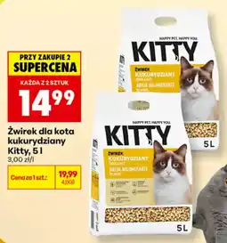 Biedronka Żwirek dla kota kukurydziany Kitty oferta