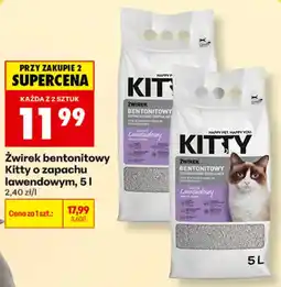 Biedronka Żwirek bentonitowy Kitty o zapachu lawendowym oferta
