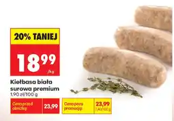 Biedronka Kiełbasa biała surowa premium oferta