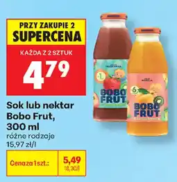 Biedronka Sok lub nektar Bobo Frut oferta