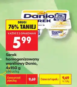 Biedronka Serek homogenizowany waniliowy Danio oferta