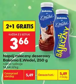 Biedronka Napój mleczny deserowy Bakoma E.Wedel oferta