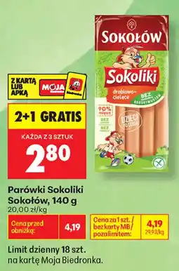 Biedronka Parówki Sokoliki Sokolów oferta