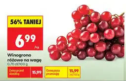 Biedronka Winogrono różowe na wagę oferta