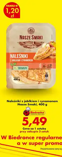 Biedronka Naleśniki z jabłkiem i cynamonem Nasze Smaki oferta