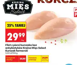 Biedronka Filet z piersi kurczaka bez antybiotyków Kraina Mięs Select Kurczak farmerski oferta