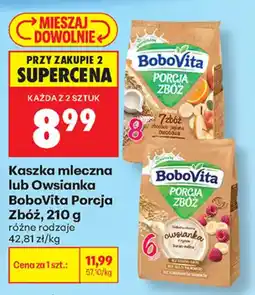 Biedronka Kaszka mleczna lub Owsianka BoboVita Porcja Zbóż oferta