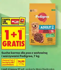 Biedronka Sucha karma dla psa z wołowiną i warzywami Pedigree oferta