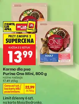 Biedronka Karma dla psa Purina One Mini oferta