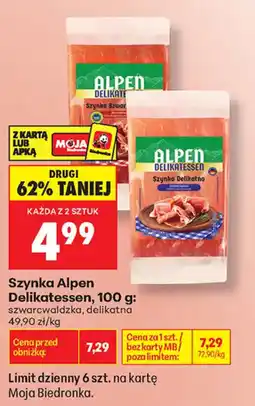 Biedronka Szynka Alpen Delikatessen oferta