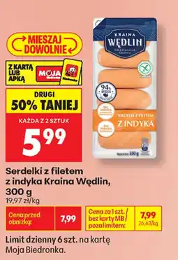 Biedronka Serdelki z filetem z indyka Kraina Wędlin oferta