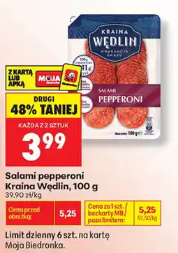 Biedronka Salami pepperoni Kraina Wędlin oferta