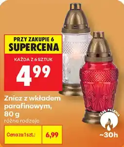 Biedronka Znicz z wkładem parafinowym oferta