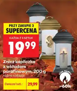 Biedronka Znicz kapliczka z wkładem parafinowym oferta