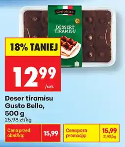 Biedronka Deser tiramisu Gusto Bello oferta
