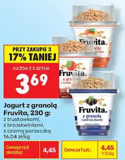 Biedronka Jogurt z granolą Fruvita oferta