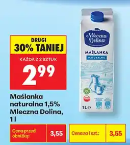 Biedronka Maślanka naturalna 1,5% Mleczna Dolina oferta