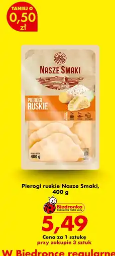 Biedronka Pierogi ruskie Nasze Smaki oferta