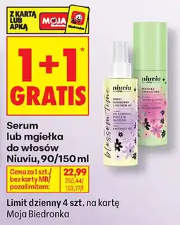 Biedronka Serum lub mgietka do włosów Niuwu oferta
