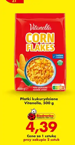 Biedronka Płatki kukurydziane Vitanelle oferta