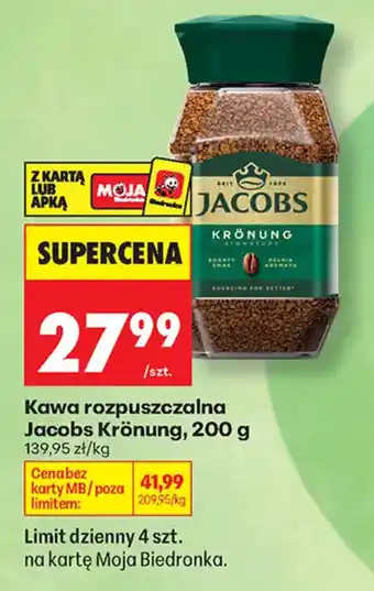 Biedronka Kawa rozpuszczalna Jacobs Krönung oferta