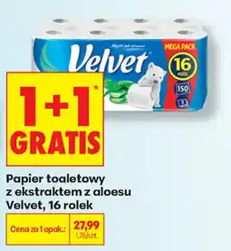 Biedronka Papier toaletowy z ekstraktem z aloesu Velvet oferta