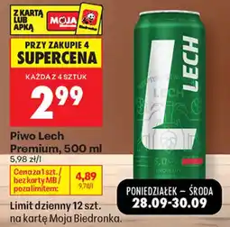 Biedronka Piwo Lech Premium oferta