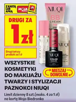 Biedronka Kosmetyki do makijażu twarzy i stylizacji paznokci NIUQI oferta