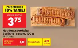 Biedronka Hot dog z parówką Berlinką i sosem oferta