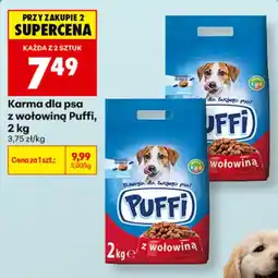 Biedronka Karma dla psa z wołowiną Puffi oferta