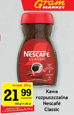 Gram Market Kawa rozpuszczalna Nescafé Classic oferta