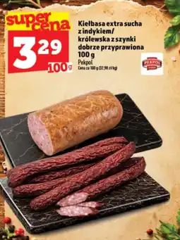 Topaz Express Kiełbasa extra sucha z indykiem/królewska z szynki dobrze przyprawiona oferta