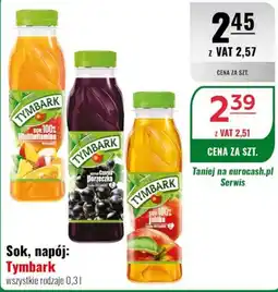 Eurocash Sok, napój: Tymbark wszystkie rodzaje oferta