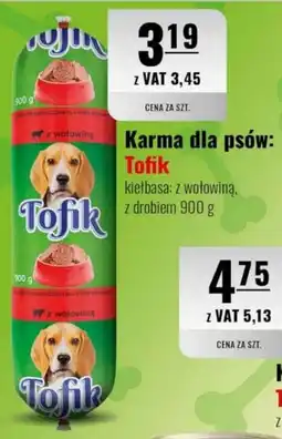 Eurocash Karma dla psów: Tofik kiełbasa: z wołowiną, z drobiem oferta