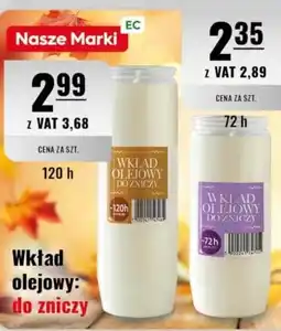 Eurocash Wkład olejowy: do zniczy oferta