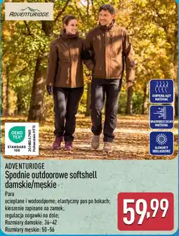 ALDI Adventuridge Spodnie outdoorowe softshell damskie/męskie oferta