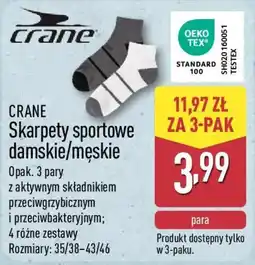 ALDI Skarpety sportowe damskie/męskie Crane oferta