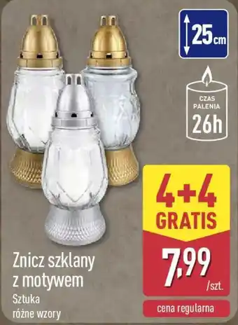 ALDI Znicz szklany z motywem oferta