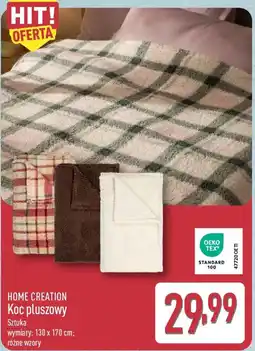 ALDI Koc pluszowy Home Creation oferta