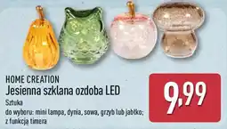 ALDI HOME CREATION Jesienna szklana ozdoba LED oferta
