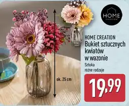ALDI HOME CREATION Bukiet sztucznych kwiatów w wazonie oferta
