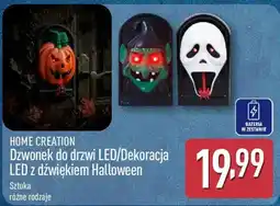 ALDI HOME CREATION Dzwonek do drzwi LED/Dekoracja LED z dźwiękiem Halloween oferta