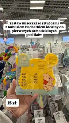 Pepco Zestaw miseczka ze sztućcami Disney Baby Kubuś Puchatek oferta