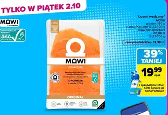 Carrefour Łosoś wędzony MOWI oferta