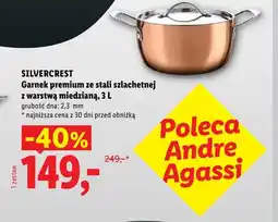 Lidl Garnek premium ze stali szlachetnej z warstwą miedzianą 3 l Silvercrest oferta